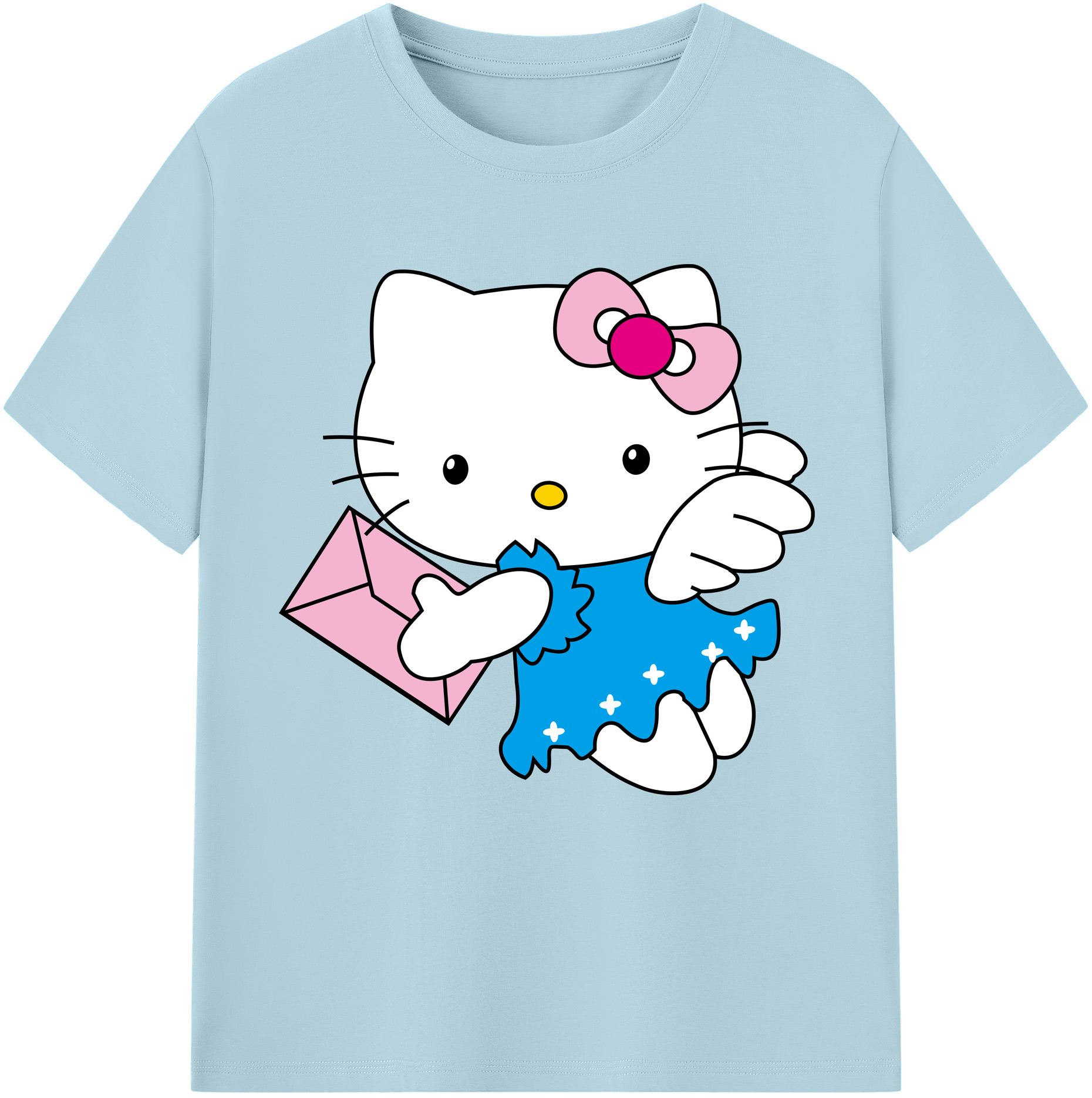 （画像用） Hello Kitty ハローキティ 綿100％半袖Tシャツ（フロントプリント）